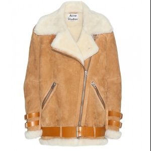 Acne Studios Style Velocite Moto Shearling Jacket